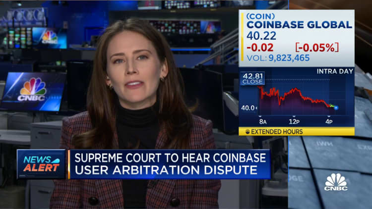 Corte Suprema escuchará disputa de arbitraje de usuarios de Coinbase