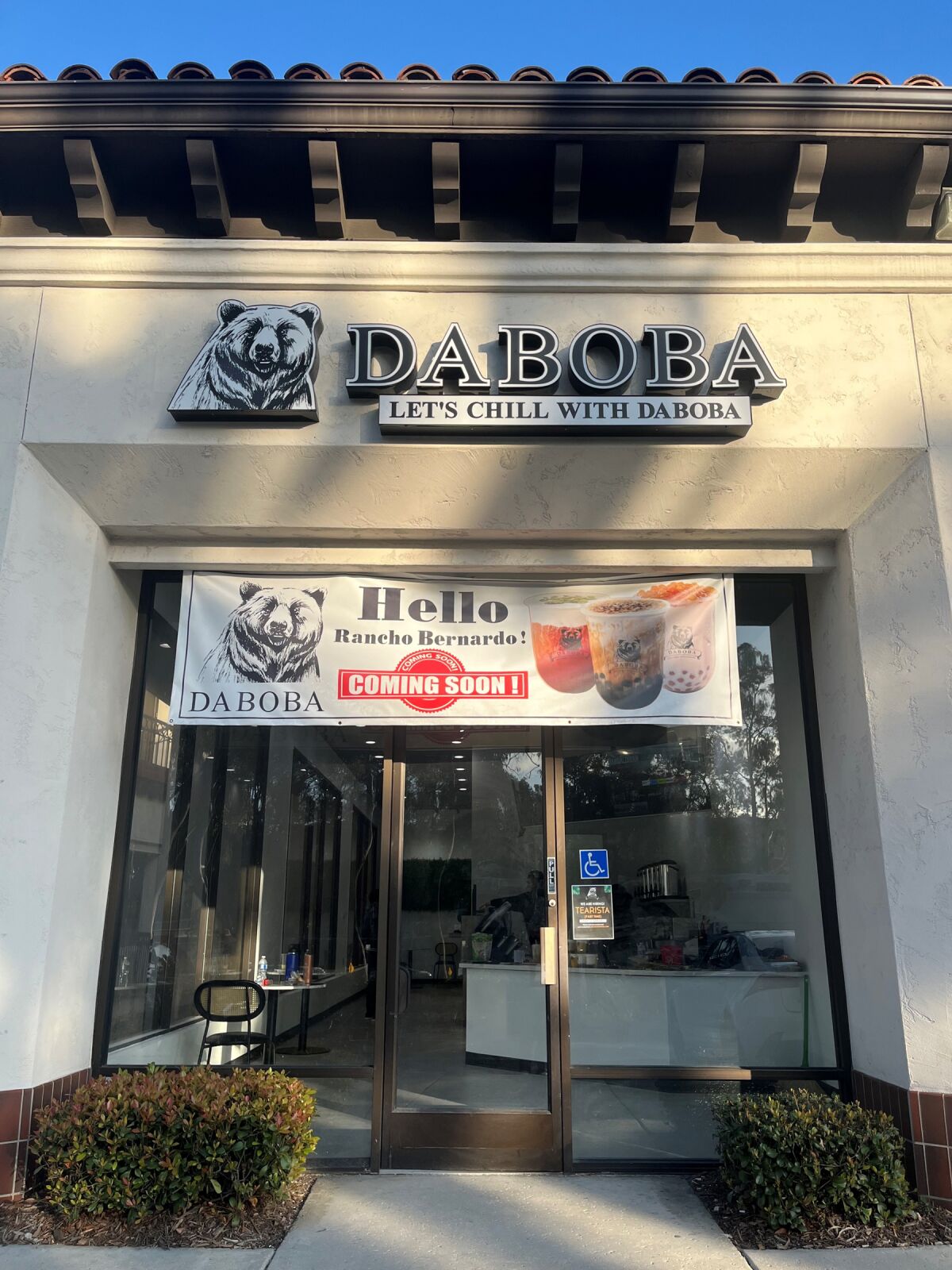 Daboba Rancho Bernardo pronto abrirá en 16449 Bernardo Center Drive.