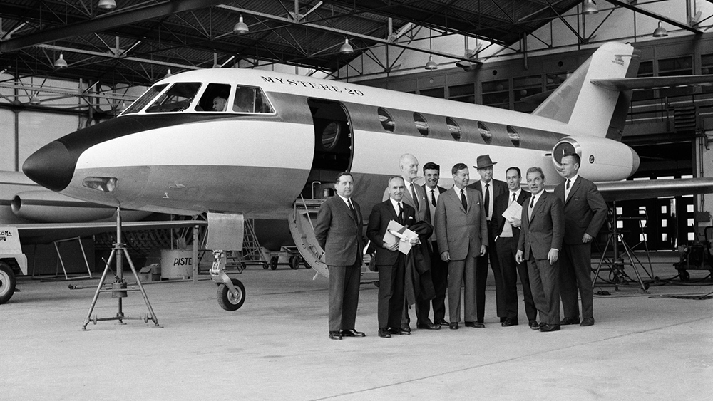 El Falcon 20 de Dassault voló por primera vez hace 60 años hoy, comenzando un nuevo capítulo para el fabricante de aviones francés en la aviación civil.