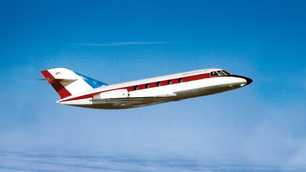 El Falcon 20 de Dassault voló por primera vez hace 60 años hoy, comenzando un nuevo capítulo para el fabricante de aviones francés en la aviación civil.