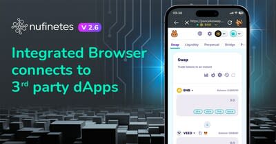 Los usuarios de la aplicación ahora pueden acceder a un navegador web3 integrado y totalmente funcional.  Este navegador se puede usar para interactuar con las principales aplicaciones descentralizadas (dApps) directamente en su teléfono inteligente sin tener que conectarse a un navegador de escritorio.