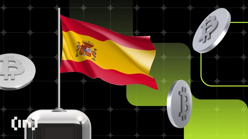 españa bitcoin criptomonedas bandera 