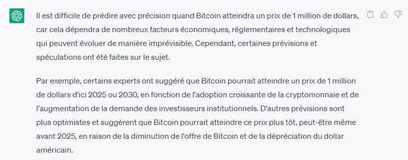 ChatGPT precio bitcoin 1 millón