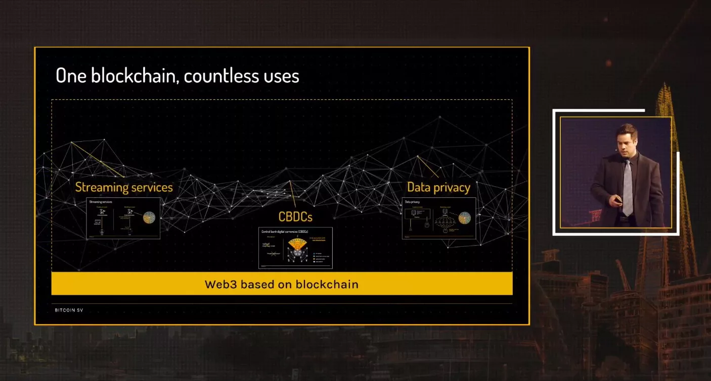 Innumerables usuarios en la presentación de blockchain por Jake Jones