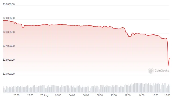 Precio de Bitcoin - 24 horas