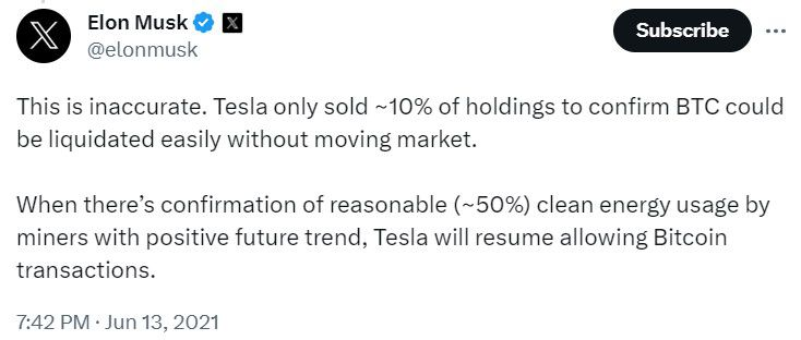 Fuente: cuenta X de Elon Musk.