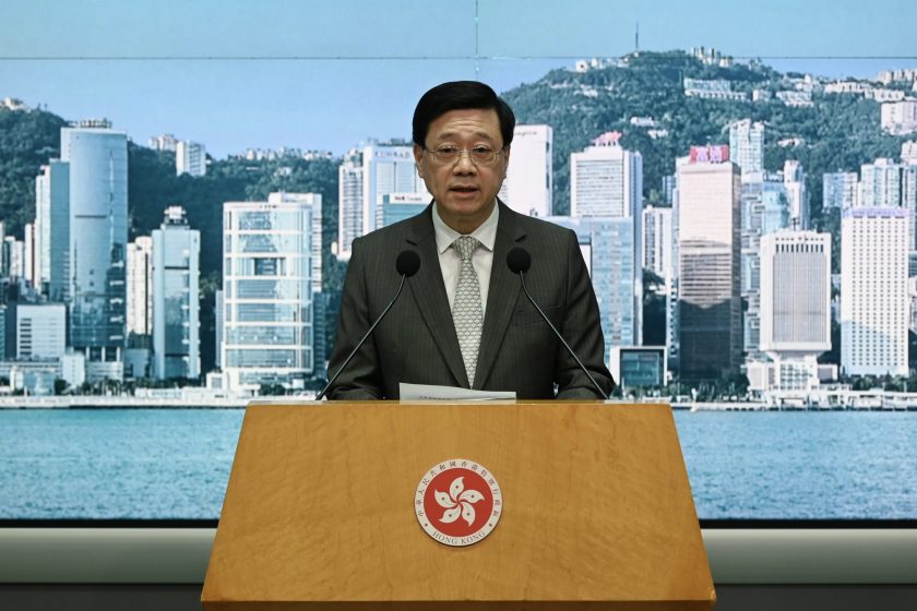 El presidente ejecutivo de Hong Kong, John Lee Ka-chiu