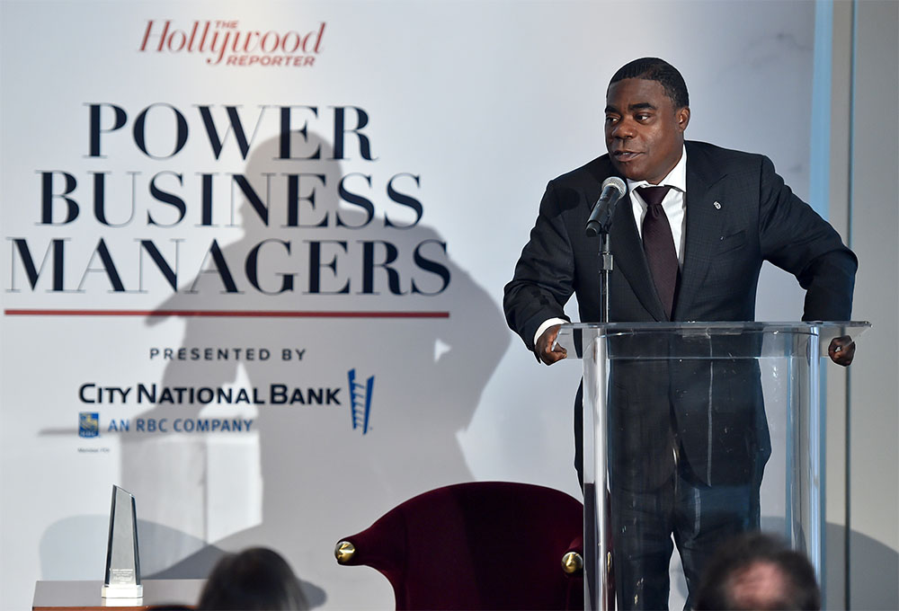 Tracy Morgan habla en el escenario durante 2023 Power Business Managers de THR presentado por City National Bank en CUT por Wolfgang Puck el 25 de octubre de 2023 en Beverly Hills, California.