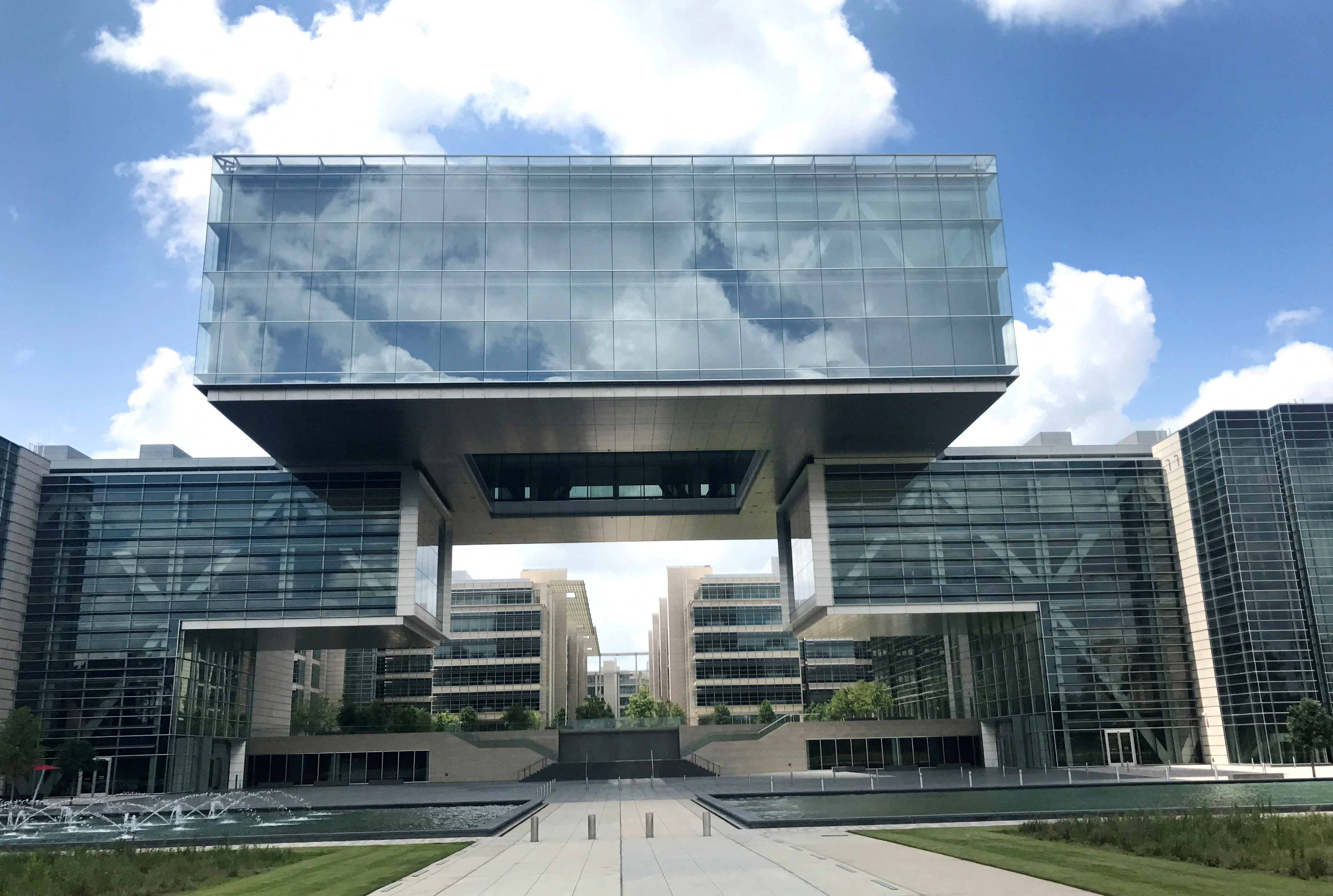 Campus de Exxon Mobil en Spring, Texas, donde se llevará a cabo la mayor parte de las nuevas operaciones comerciales de la compañía petrolera en Spring, Texas.