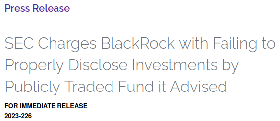 SEC multa Blackrock