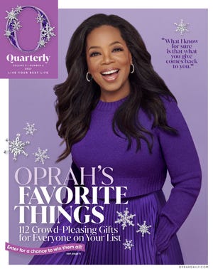 Oprah Winfrey regresa para la temporada navideña con su lista de cosas favoritas de 2023, que aparece en la revista O, Quarterly.