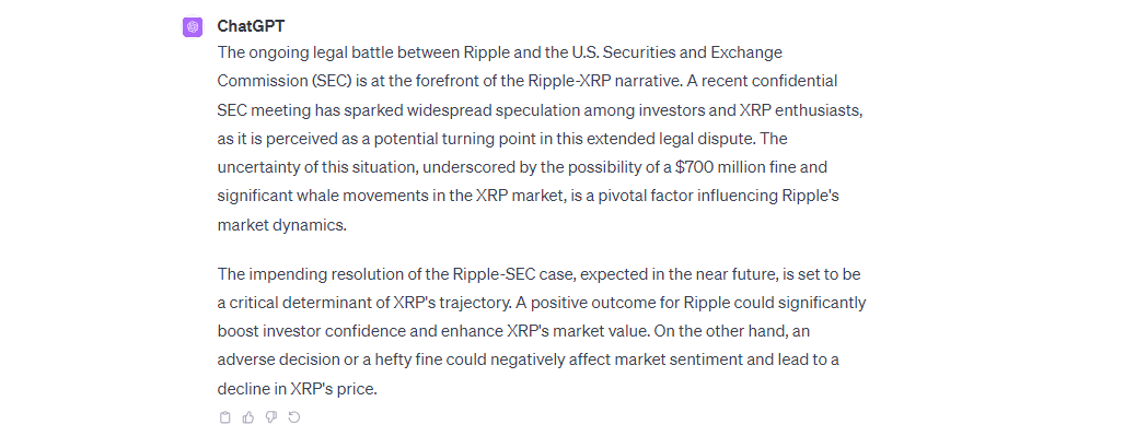 ChatGPT predice el futuro de XRP