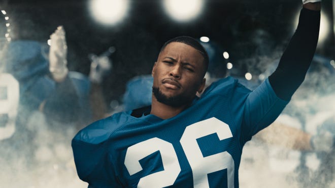 El corredor de los Giants, Saquon Barkley, aparece en una campaña promocional de software para pequeñas empresas.