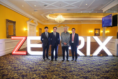 [From the left]    el Sr. Wong Thean Soon, director general del grupo MY EG Services Berhad y cofundador de Zetrix  el Sr. Huang Xuejun, vicepresidente de la junta directiva y director general de Guangxi Beibu Gulf Investment Group Co., Ltd  YAB Dato' Seri Dr. Ahmad Zahid Bin Hamidi, Viceprimer Ministro de Malasia  y Datuk Mohd Jimmy Wong Bin Abdullah, director no ejecutivo no independiente de MY EG Services Berhad en el lanzamiento de ZCert.