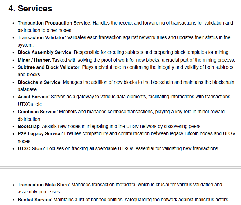 Lista de servicios