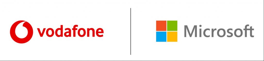 Logotipos de Vodafone y Microsoft