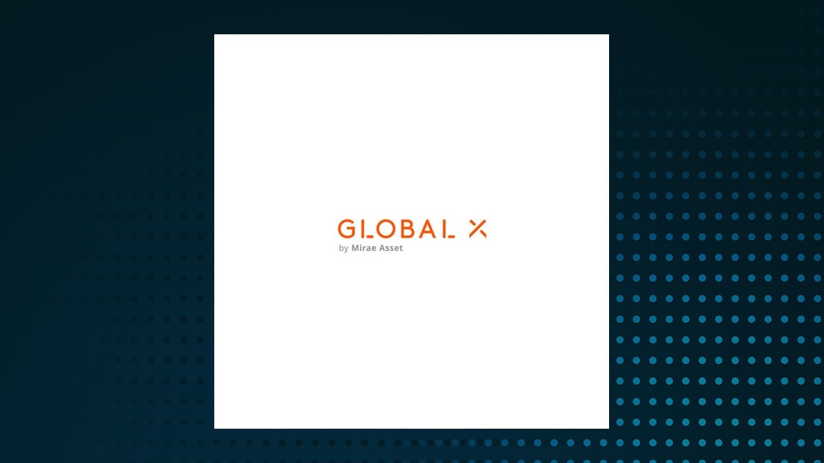 Logotipo del ETF Global X Blockchain y Bitcoin Strategy