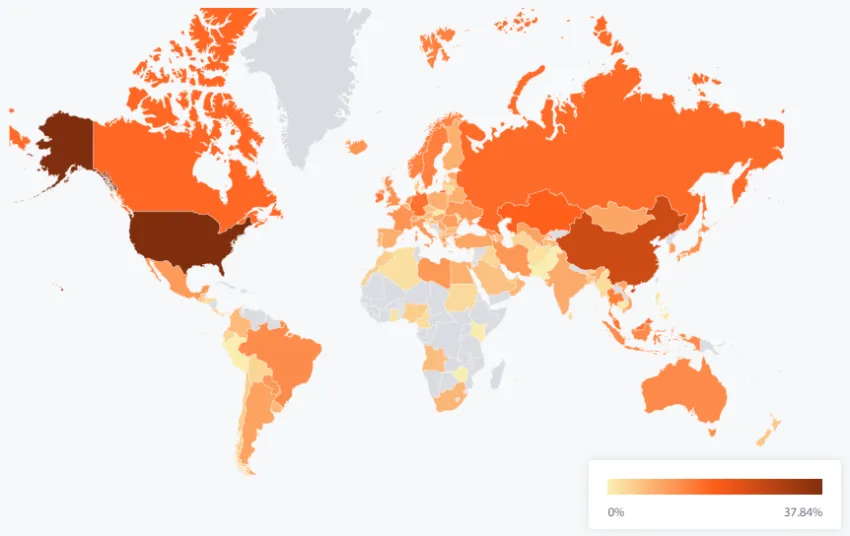 Distribución global de la minería de Bitcoin
América Latina