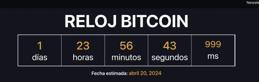 El halving de Bitcoin está programado para suceder el 20 de abril. 