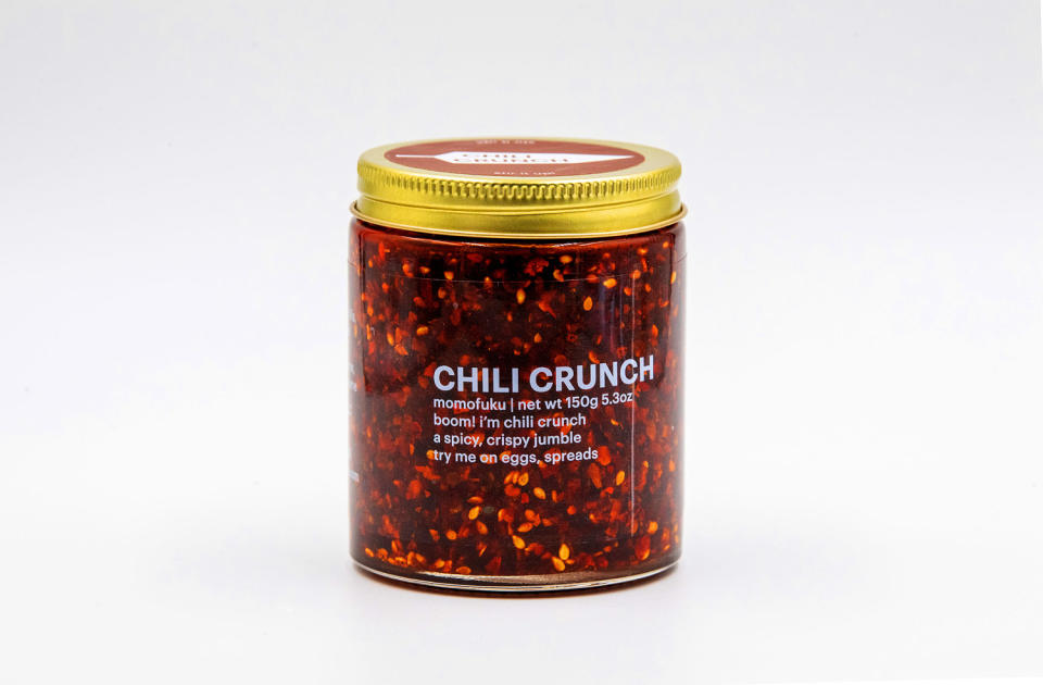 Chili crujiente Momofuku.  Aceite de chile en estudio el jueves 15 de abril de 2021 en Los Ángeles, CA.  (Mariah Tauger/Los Angeles Times vía Getty Images)