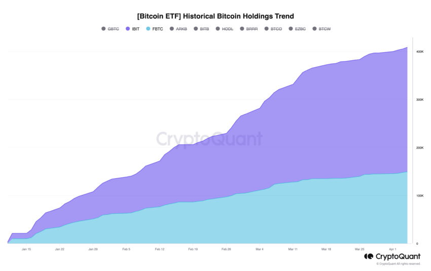 Holdings de ETF de Bitcoin