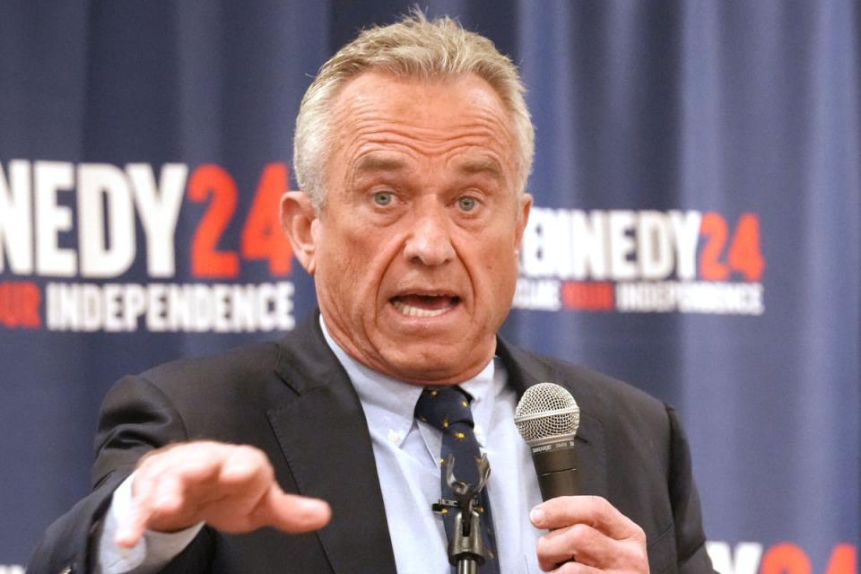 Robert F. Kennedy Jr., que se postula como candidato independiente a la presidencia de los Estados Unidos, dijo que quiere poner el presupuesto estadounidense en blockchain (EPA).