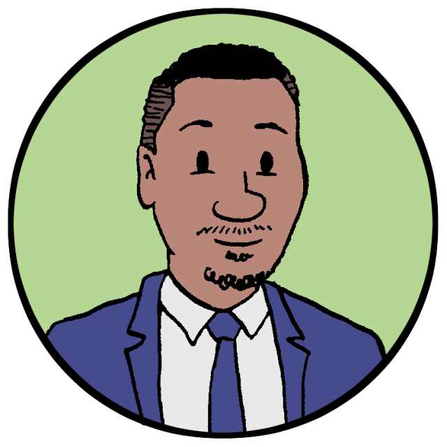 Dibujo de Ernesto "EJ" Jones, candidato a supervisor del Distrito 11 para 2024