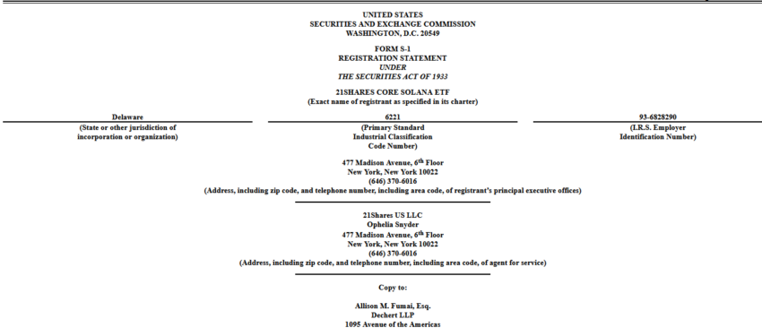 Solana 21 shares ETF