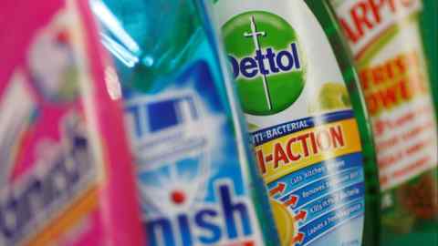 Productos de la marca Reckitt Benckiser, incluidos Dettol y Vanish