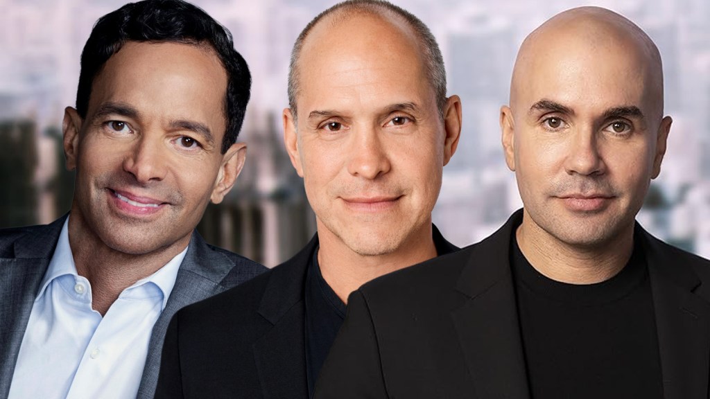 Los codirectores ejecutivos de Paramount Global, George Cheeks, Brian Robbins y Chris McCarthy