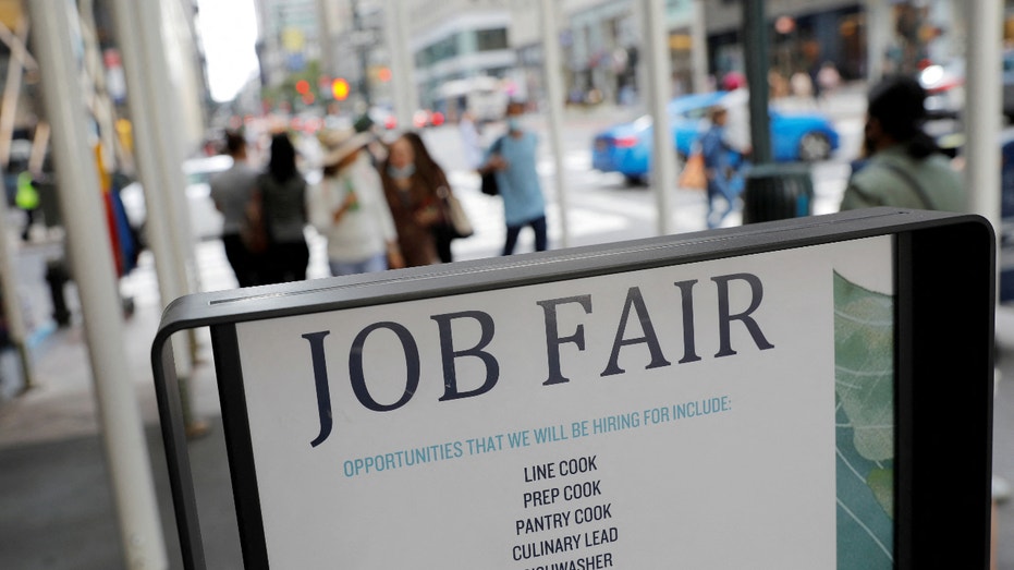 Cartel de feria de empleo en la ciudad de Nueva York