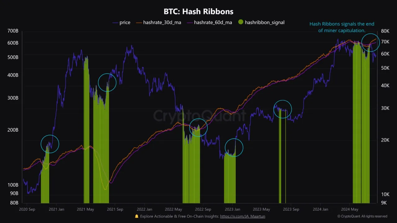 BTC Hash Ribbons.