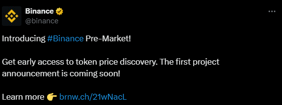 Premercado de Binance