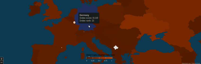 Alemania ocupa la posición 21 en el índice de adopción de criptomonedas