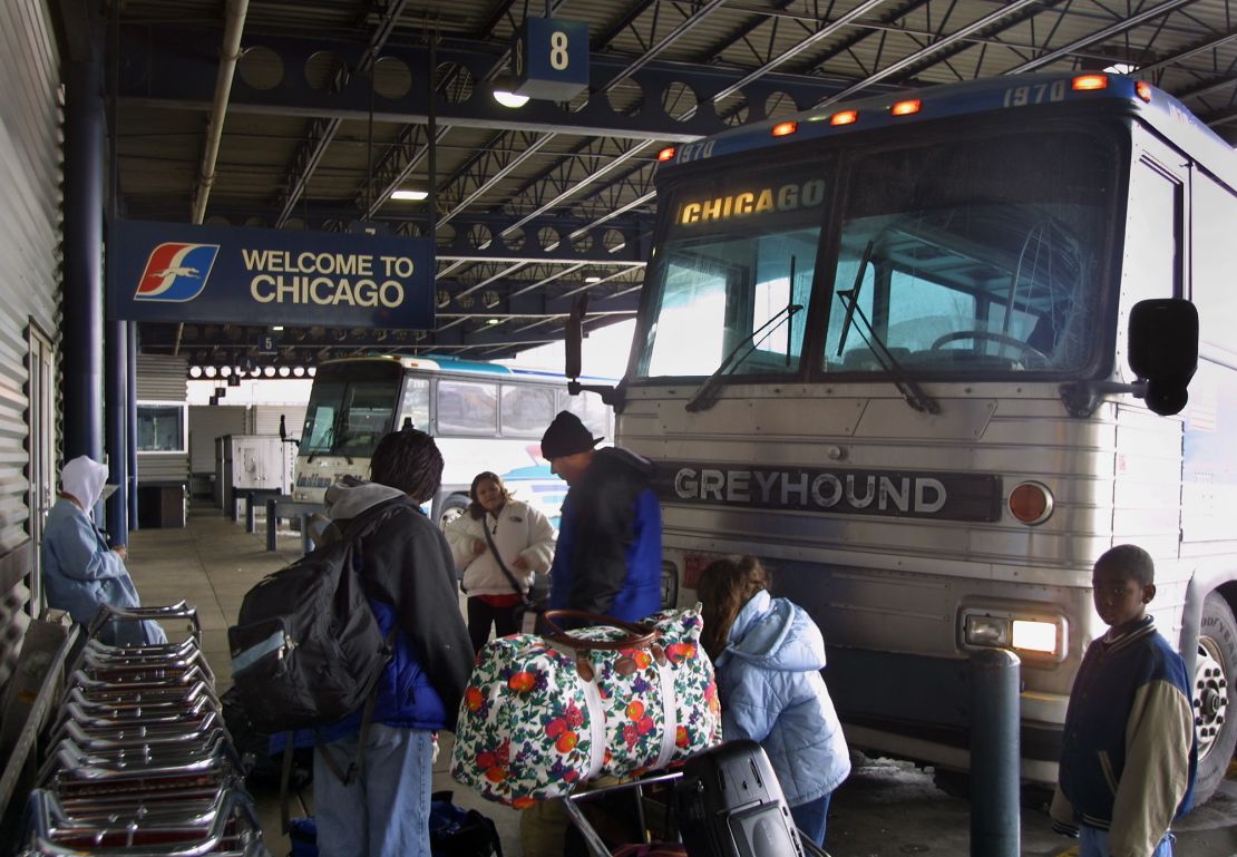 La terminal Greyhound en Chicago en 2021.