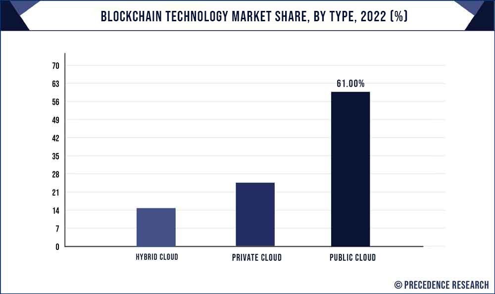 Figura 6. Cuota de mercado de tecnología Blockchain, por tipo, 2022