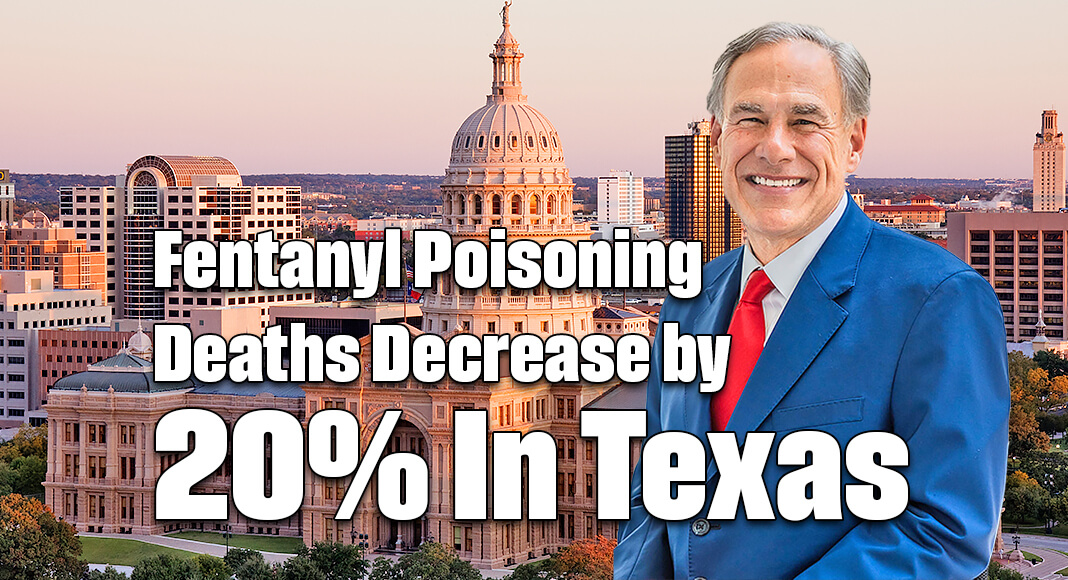 El gobernador Greg Abbott destacó hoy los nuevos datos publicados por el Departamento de Servicios de Salud del Estado de Texas (DSHS) que muestran una disminución de casi el 20 % en las muertes por intoxicación relacionadas con el fentanilo durante el año pasado. Imágenes de cortesía 