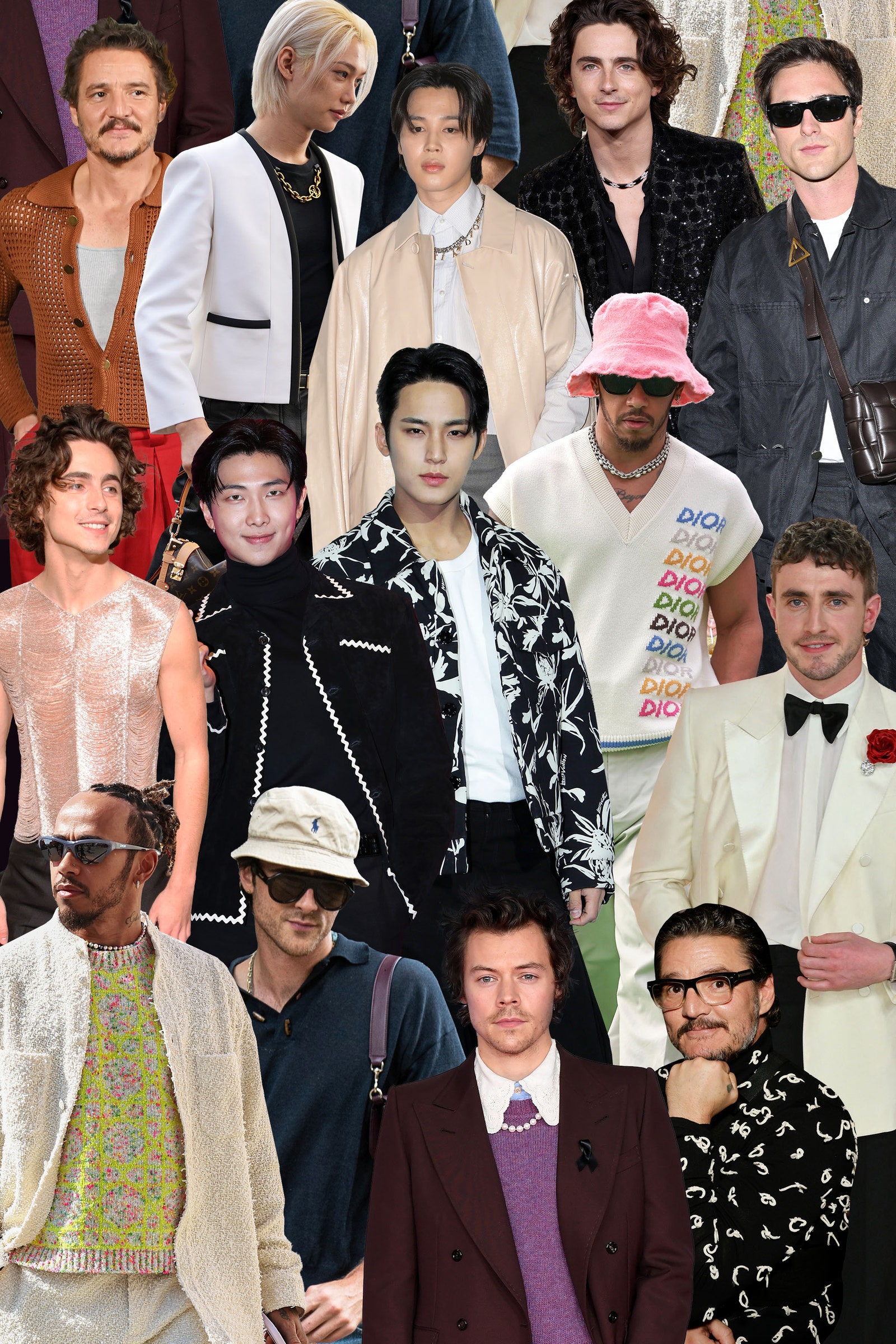 La imagen puede contener Pedro Pascal Kim Soohyun Harry Styles Lewis Hamilton RM Timothe Chalamet y Pedro Pascal