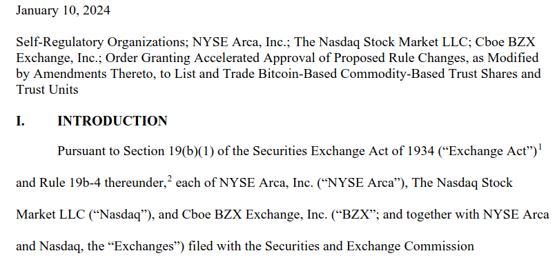 La SEC aprueba los primeros ETF spot de Bitcoin en Estados Unidos